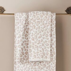 Anthropologie Lola Leopard Hand Towel Set Of 2